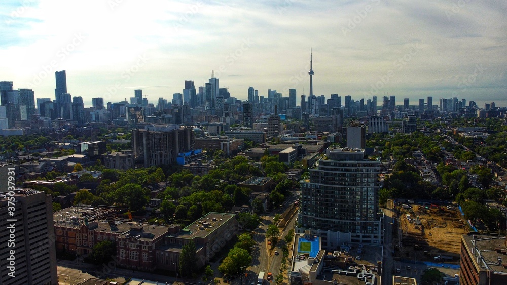 Aerial view at the centre of Toronto
