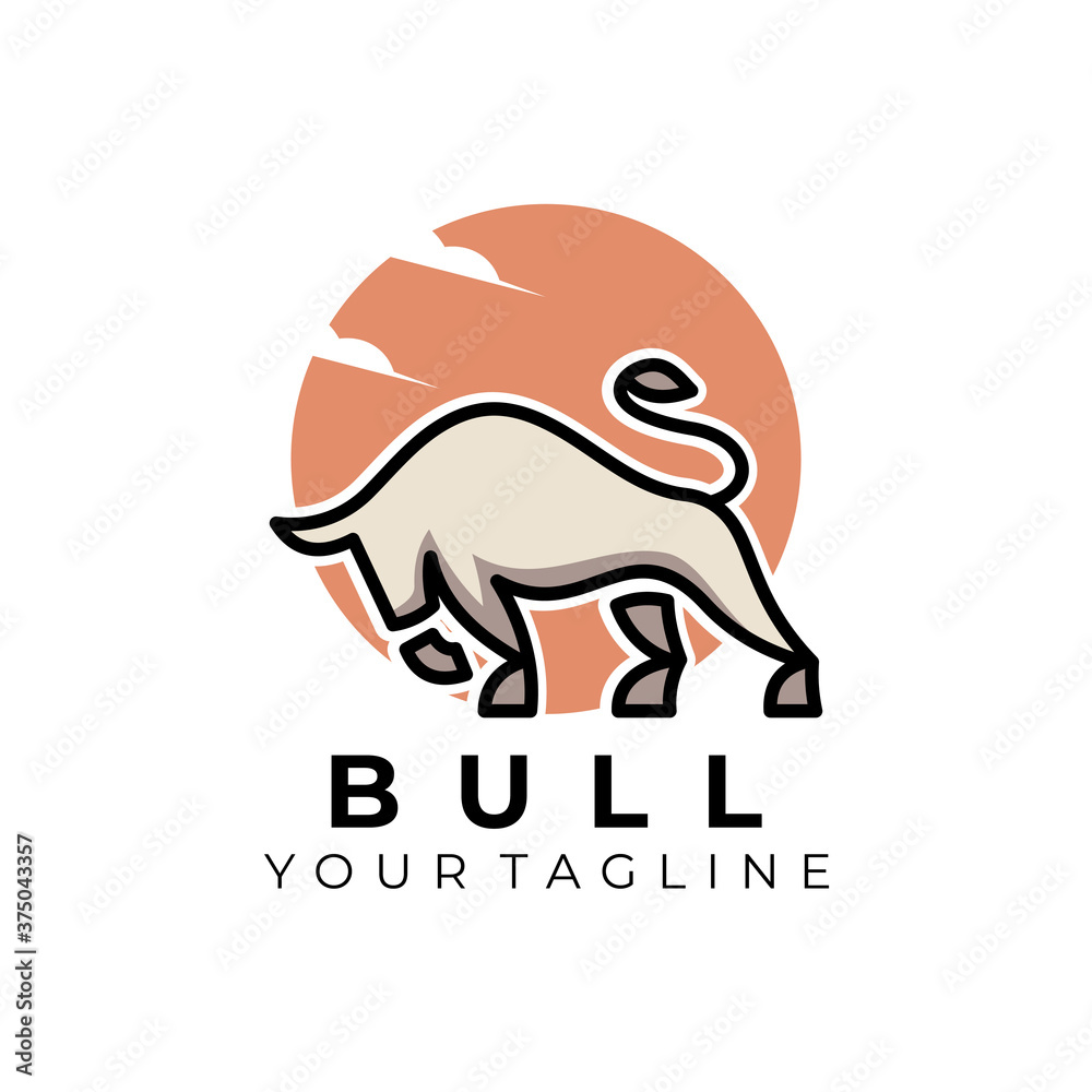 Fototapeta premium Bull logo design