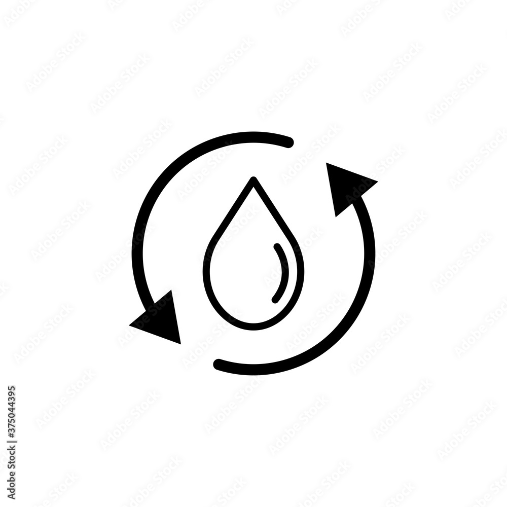 Water management line icon. Design template vector Water management line icon. Design template vector