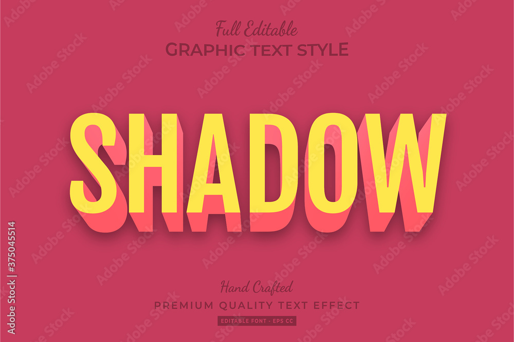 Shadow 3d Text Style Effect