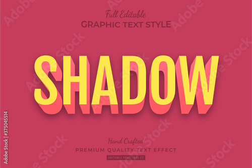 Shadow 3d Text Style Effect