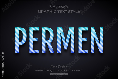 Candy Stripped 3d Text Style Effect