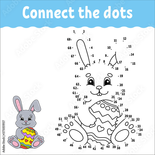 Dot to dot game. Draw a line. For kids. Activity worksheet. Coloring book. With answer. Cartoon character.