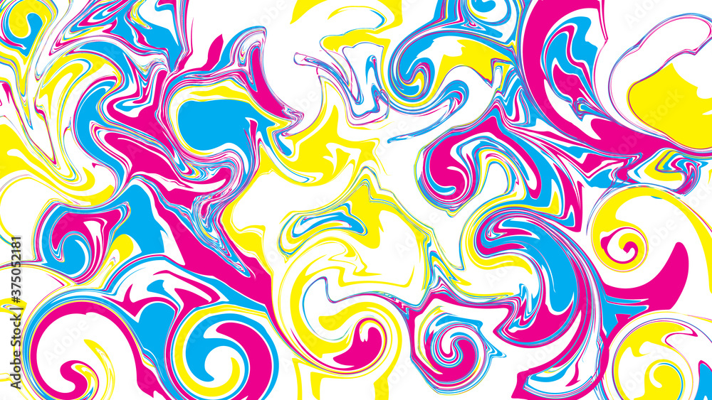 Abstract colorful background with swirl pattern, flat design.