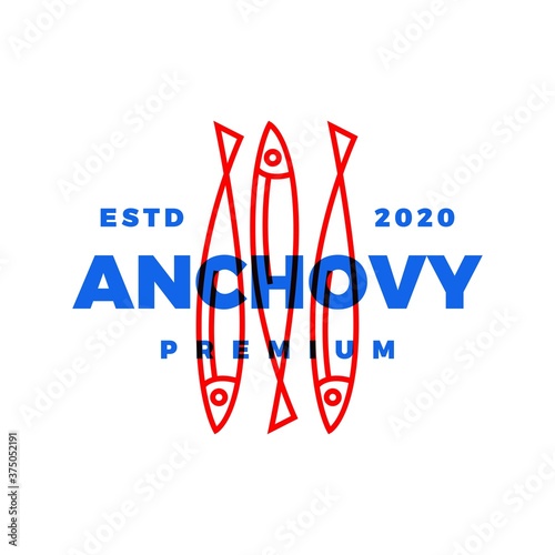 anchovy logo vector icon illustration