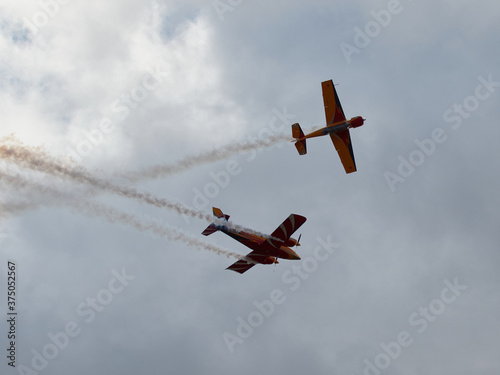 Pilot performances of Yak piston aircraft at the air show