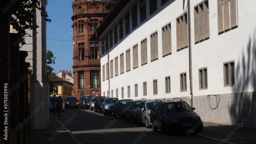 Heidelberg on a sunny morning in summer in the pedestrian zone downtown in the old town and University. Heidelberg on a sunny morning in summer in the pedestrian zone downtown in the old town and University.