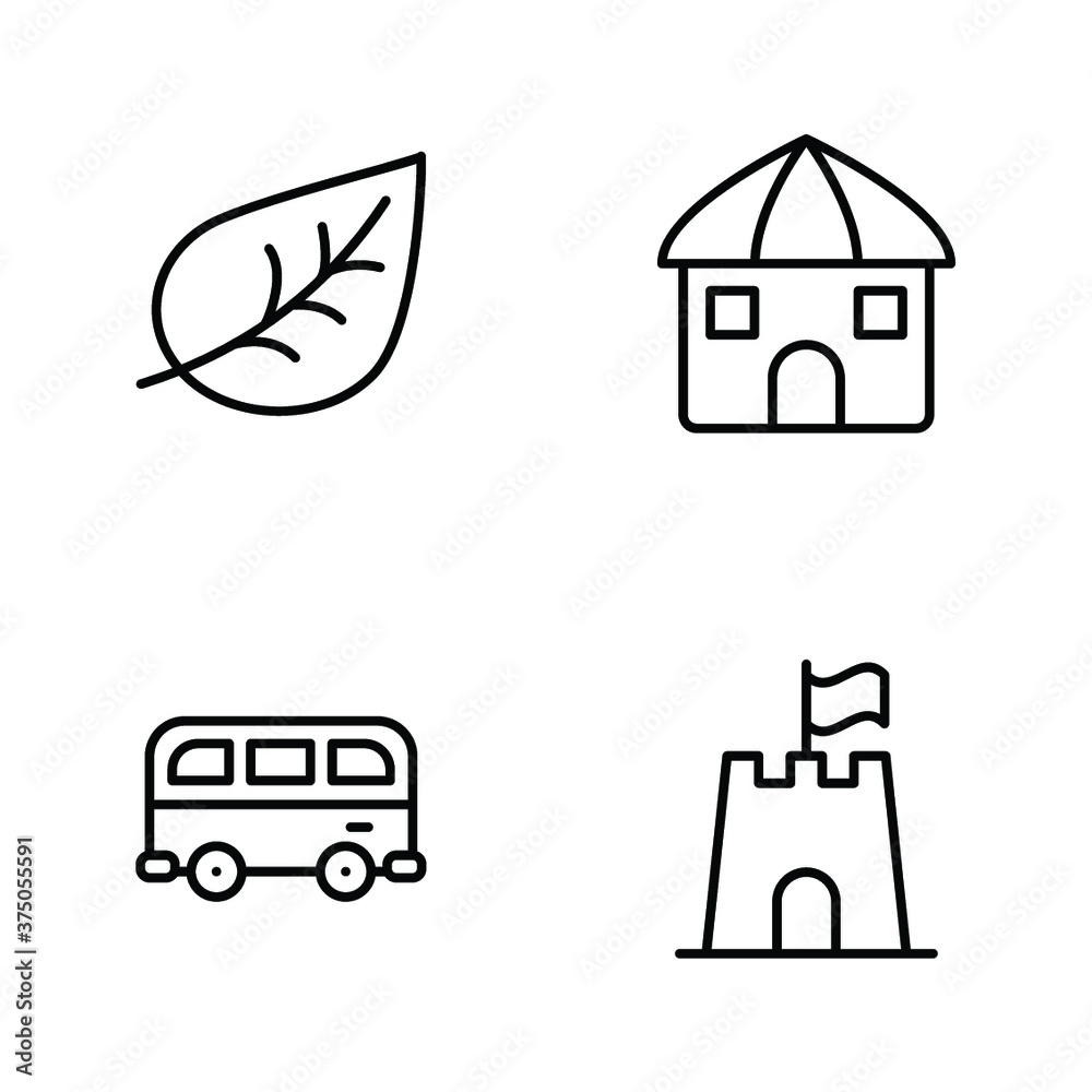 Fototapeta premium Hawaii Symbols Vector Collection 