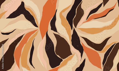 Hand drawn trendy pastel abstract pattern. Creative collage contemporary seamless pattern. Fashionable template for design.