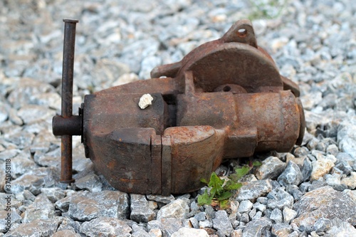 Wallpaper Mural Old rusty cast iron vise Torontodigital.ca
