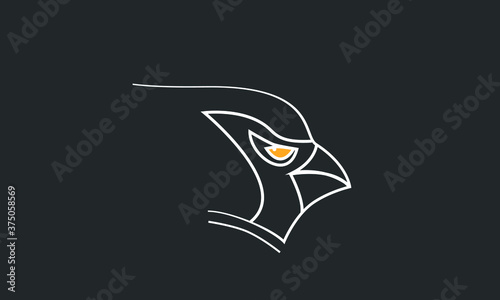 vector illustration of a silhouette of a bird