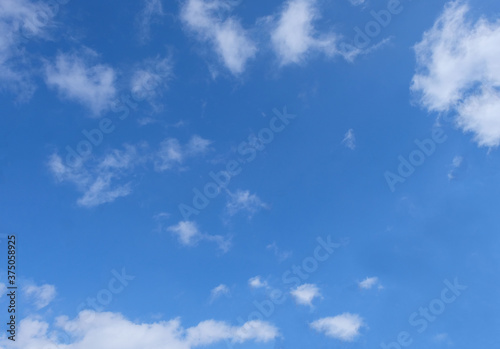 Bright blue sky with snow-white clouds speak of purity and freshness.
