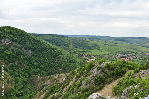 View of the mountains of Lazberc in Hungary