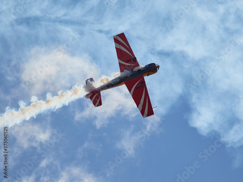 Pilot performances of Yak piston aircraft at the air show