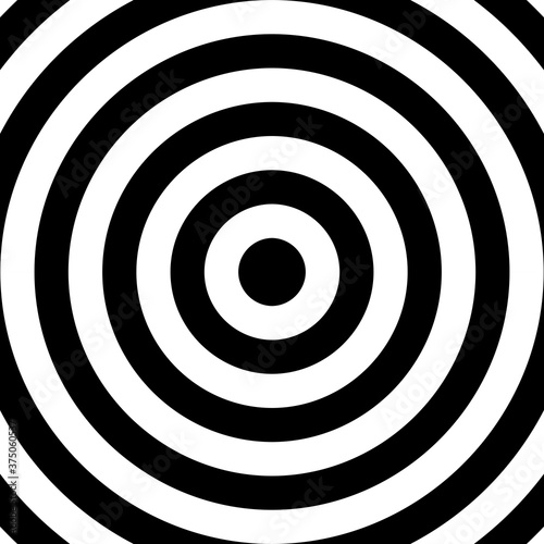 Schwarz weiße Kreise als Zielscheibe und Hintergrund