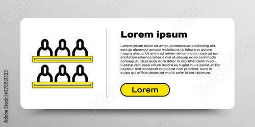 Line Jurors icon isolated on white background. Colorful outline concept. Vector.