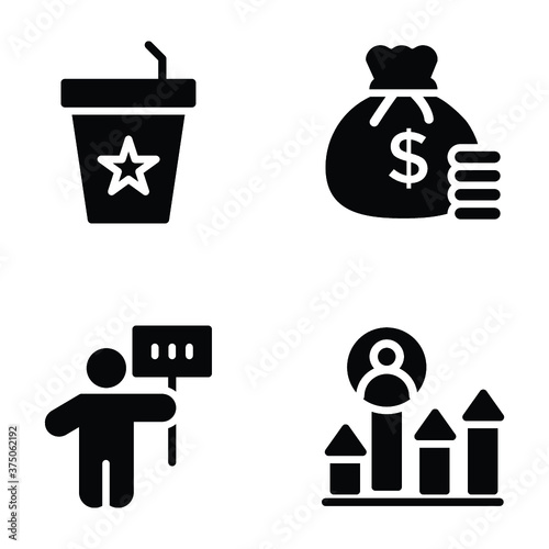 Election polls vector icons