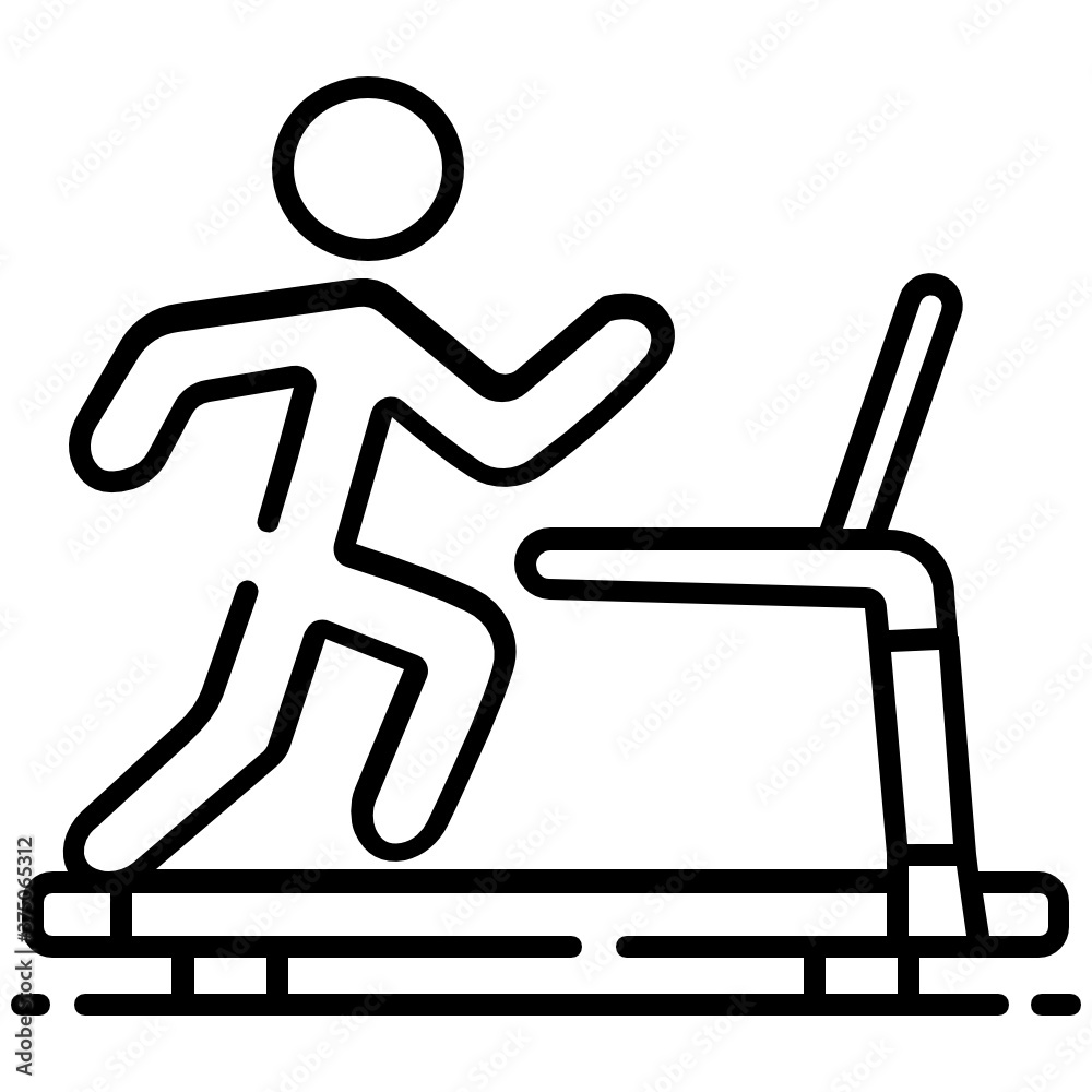 Man running on treadmill showcasing exercise icon
Man running on treadmill showcasing exercise icon