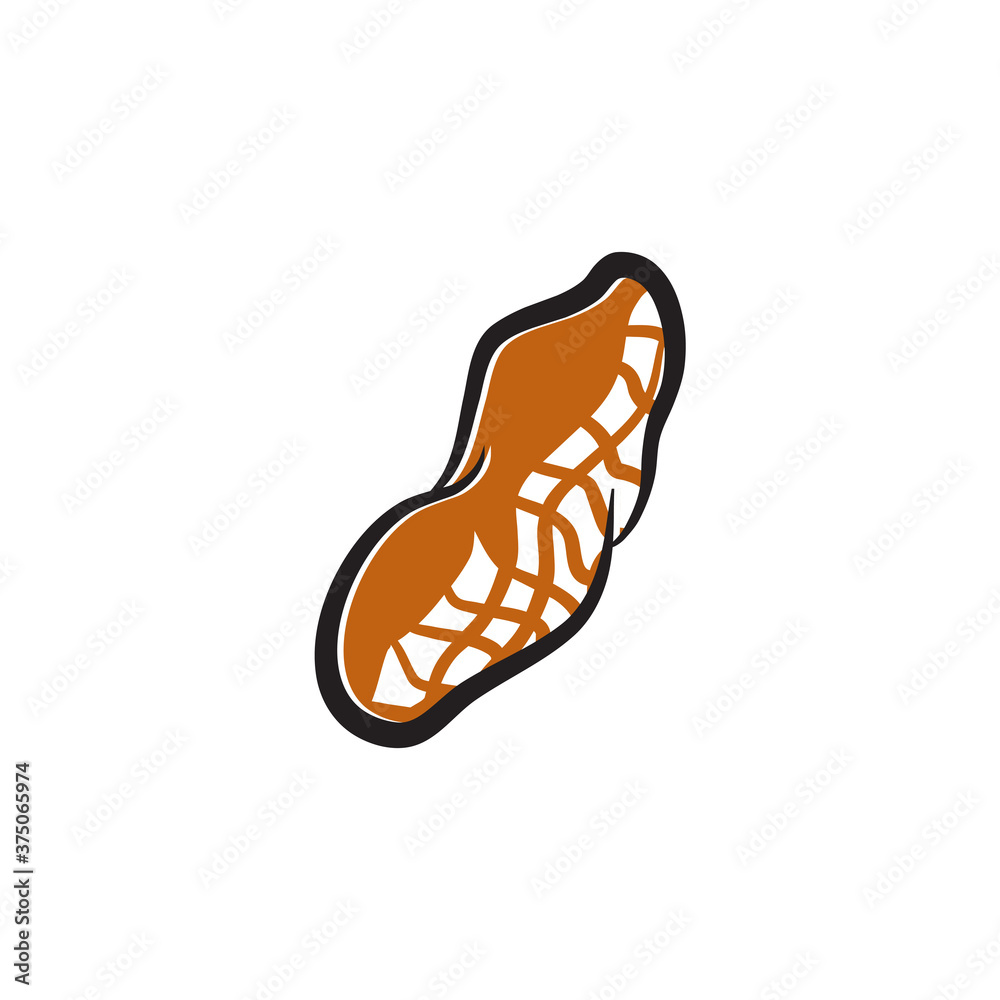 Peanut plant logo design template Peanut plant logo design template