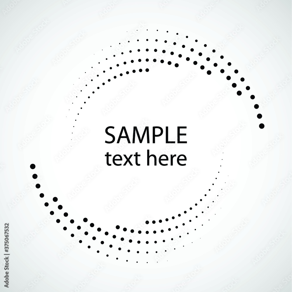 Halftone dots in circle form. round logo . vector dotted frame . design element Halftone dots in circle form. round logo . vector dotted frame . design element