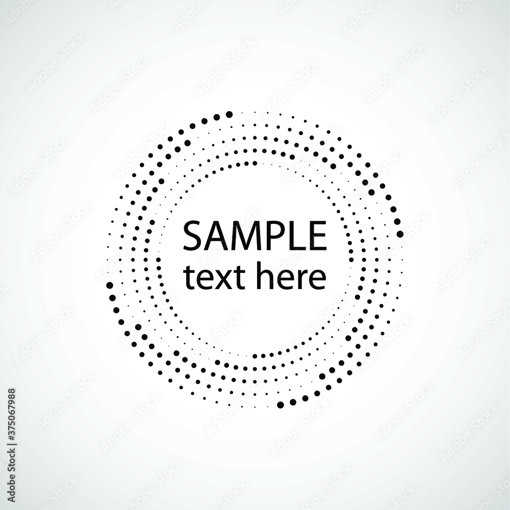 Halftone dots in circle form. round logo . vector dotted frame . design element Halftone dots in circle form. round logo . vector dotted frame . design element