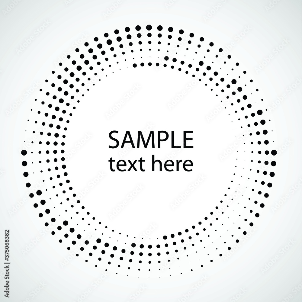 Halftone dots in circle form. round logo . vector dotted frame . design element Halftone dots in circle form. round logo . vector dotted frame . design element