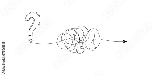  Insane messy line.Set of messy clew symbols connected between them line of symbols with scribbled round element,  Freehand drawing. Black and white  abstract scribbles, chaos doodles. Vector illustra