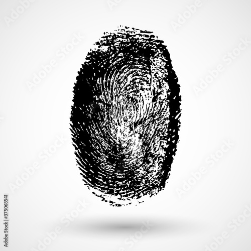 Fingerprint isolated on white