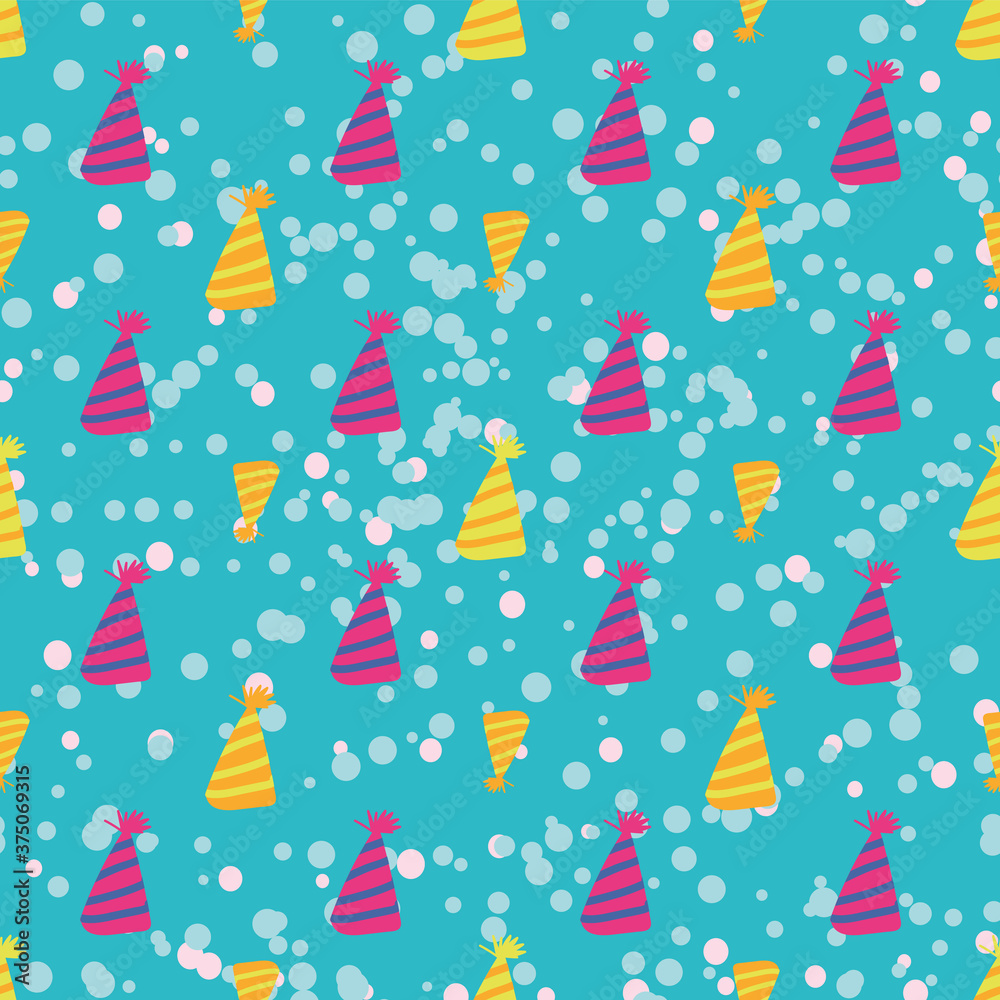 Party Hat Celebration seamless pattern Party Hat Celebration seamless pattern