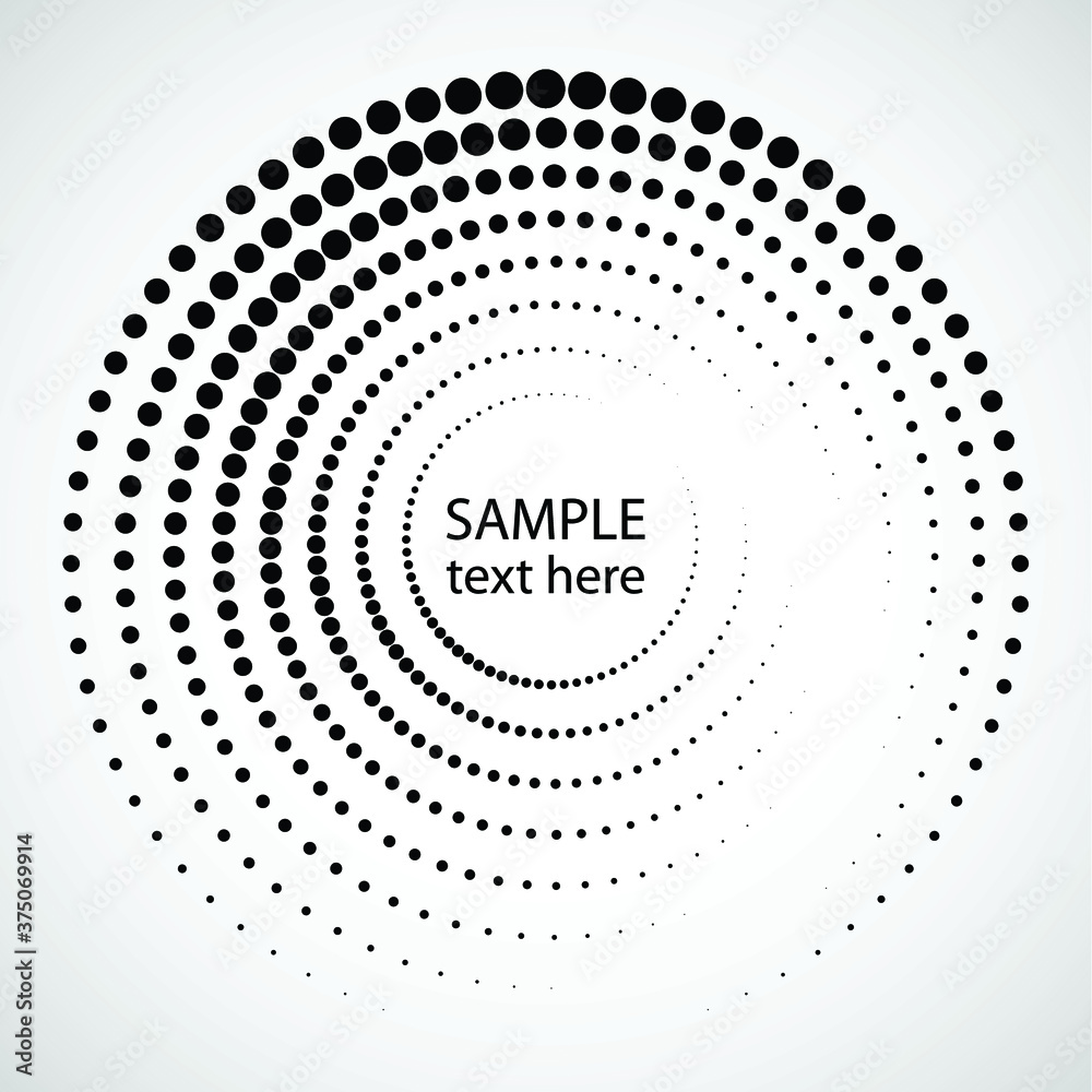 Halftone dots in circle form. round logo . vector dotted frame . design element Halftone dots in circle form. round logo . vector dotted frame . design element