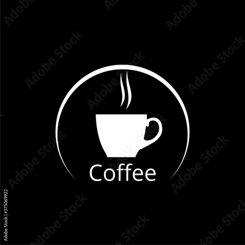 Coffee icon design isolated on dark background