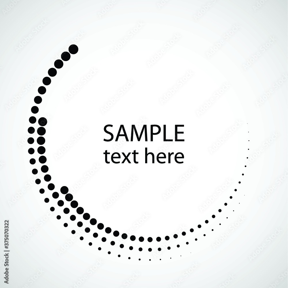 Halftone dots in circle form. round logo . vector dotted frame . design element Halftone dots in circle form. round logo . vector dotted frame . design element