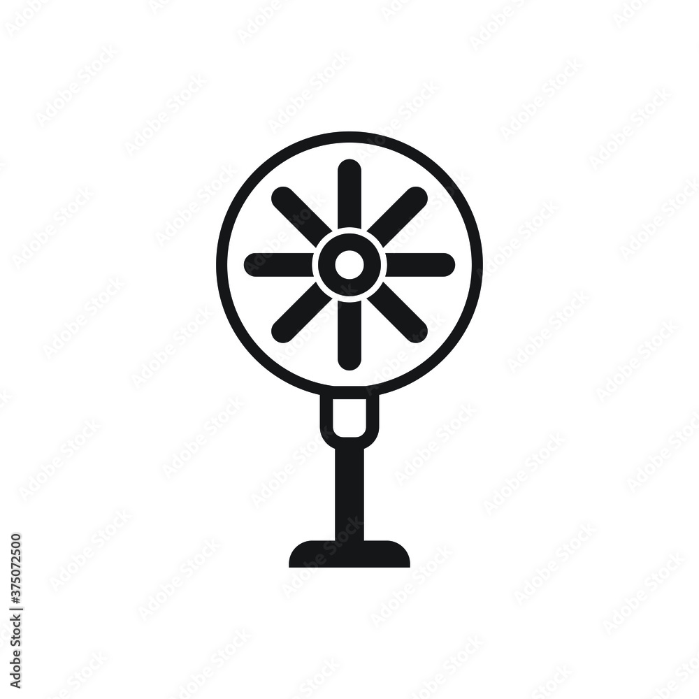 Electric fan icon isolated on white background. vector illustration Electric fan icon isolated on white background. vector illustration