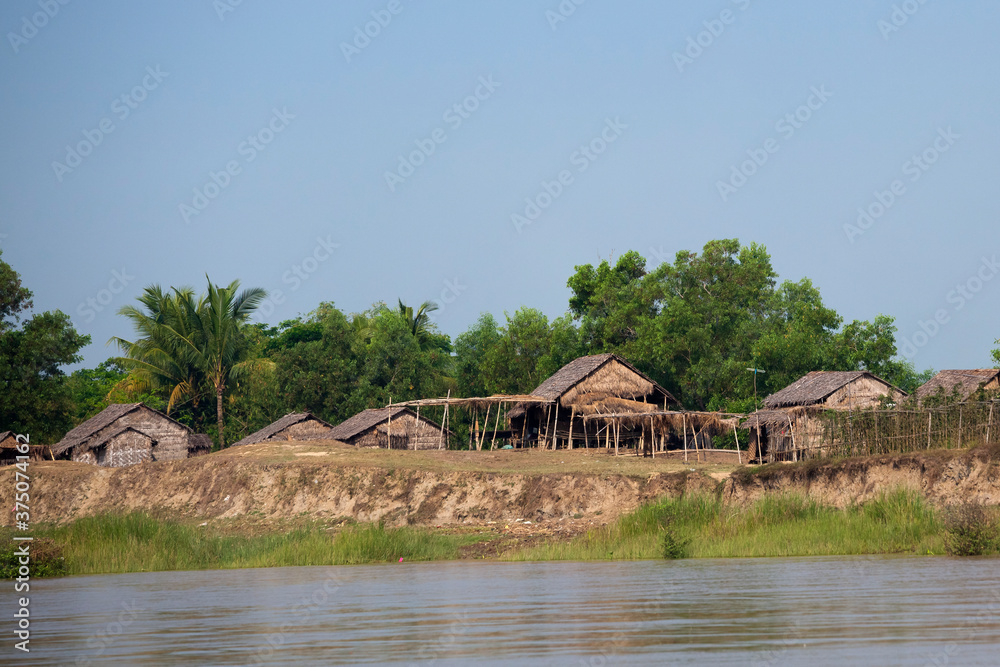 A traditional village hut near yangon,Myanmar.