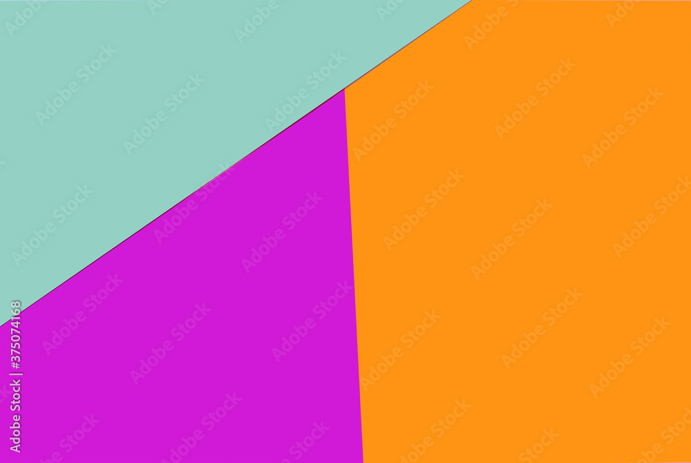Purple,orange and aqua colored abstract paper , with geometric shape for using as background.