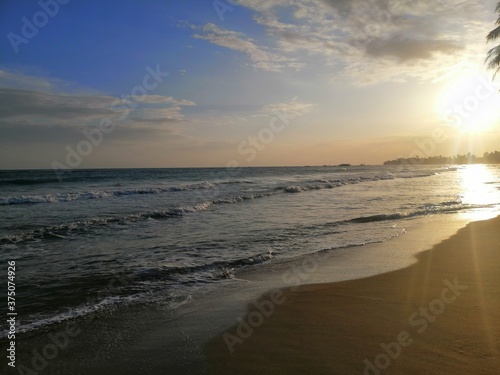 sunset on the beach