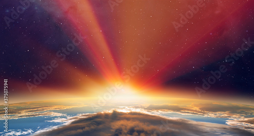 Attack of the asteroid on the Earth "Elements of this image furnished by NASA © muratart