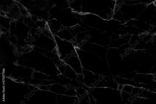  Black marble high resolution, abstract texture background in natural patterned for design. © noppadon