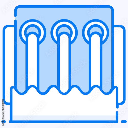 
Icon of a dam, hydropower energy in trendy style 
