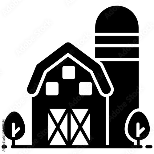 
Farmhouse, vector of stockroom concept style 
