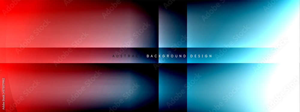 Vector abstract background - circle and cross on fluid gradient with shadows and light effects. Techno or business shiny design templates for text