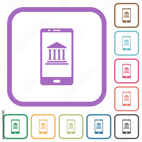 Mobile banking simple icons photo