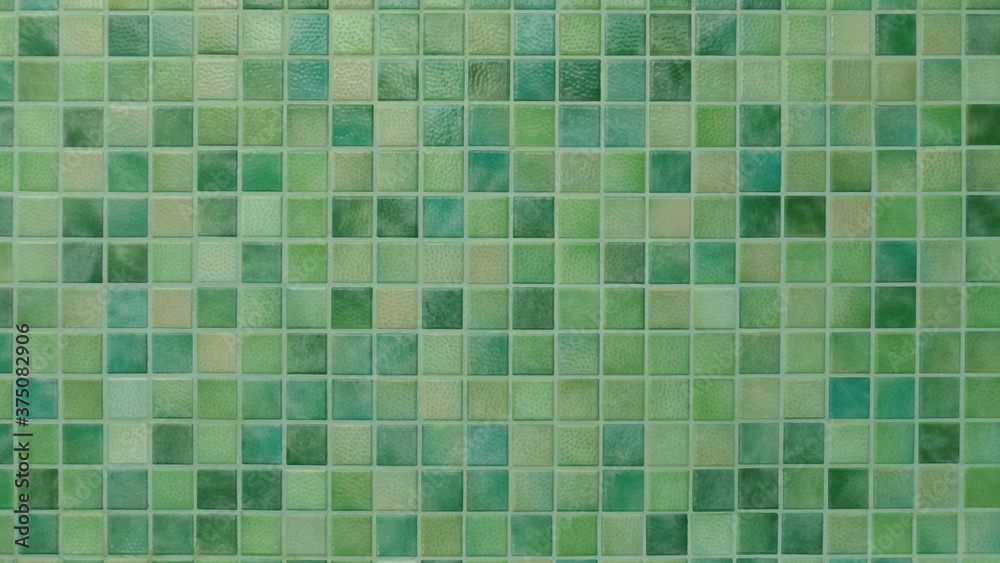 Pattern von Mosaik-Fliesen in einem Badezimmer Pattern von Mosaik-Fliesen in einem Badezimmer