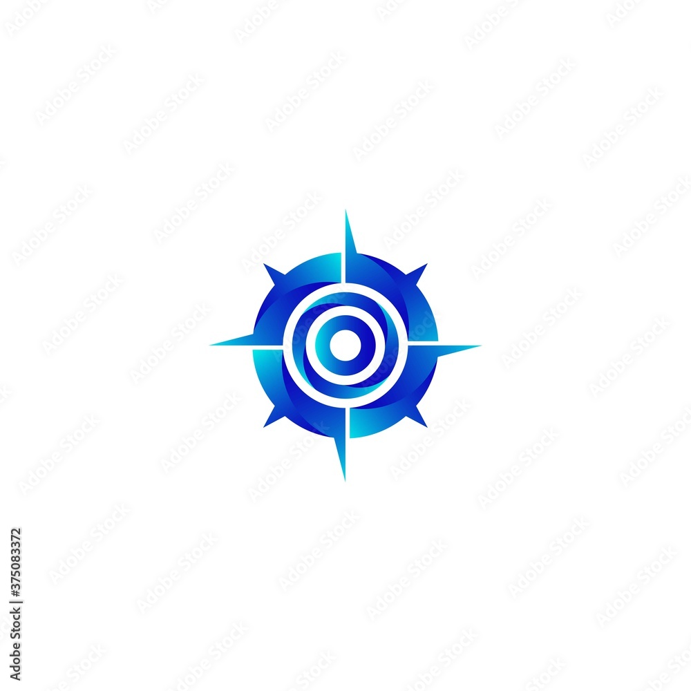 o letter Compass Concept Logo Design Template. o letter Compass Concept Logo Design Template.