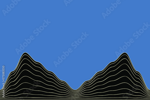 Abstract vector wave line background.