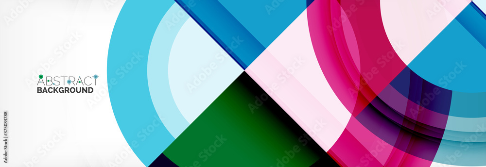Round shapes, triangles and circles. Modern abstract background Round shapes, triangles and circles. Modern abstract background