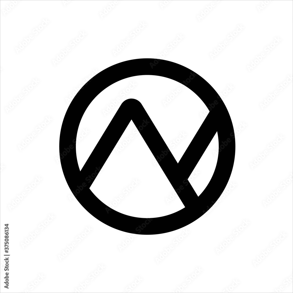 Letter N logo, Circle shape symbol, Technology and digital abstract dot connection Letter N logo, Circle shape symbol, Technology and digital abstract dot connection