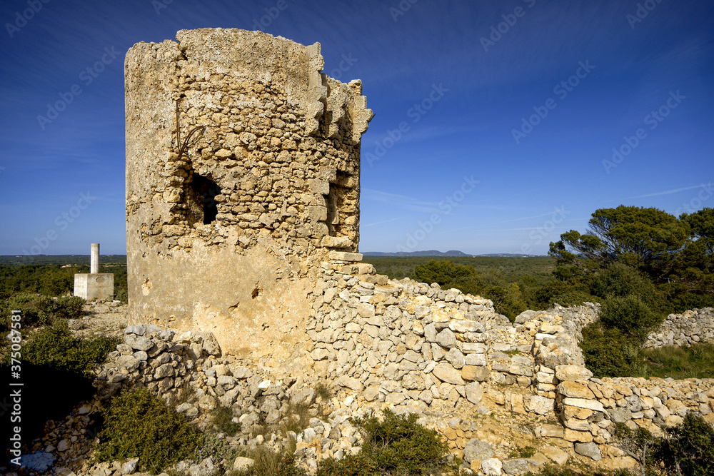Atalaya de Cala en Turqueta(s.XVII).Ciutadella.Menorca.Islas Baleares.España.
