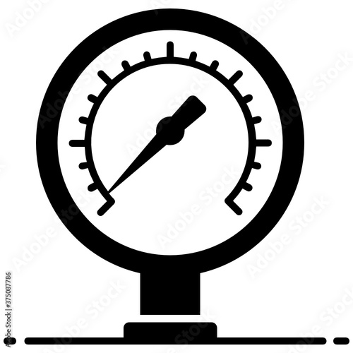 
Pressure meter vector design, editable icon design of air pressure controller device 
