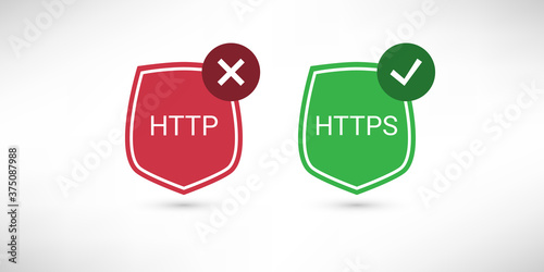 Website Certificate Badges - Secure and Insecure Network Connections